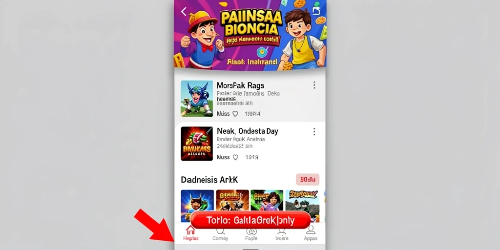 Tampilan awal game yang menarik dan intuitif.