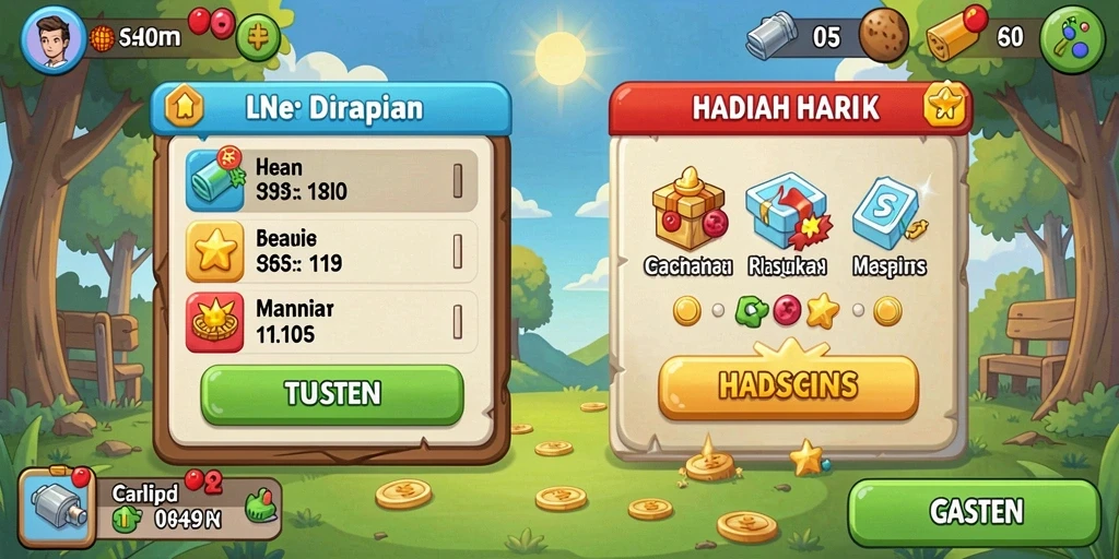 Tampilan karakter dalam KING403 yang unik dan menarik.