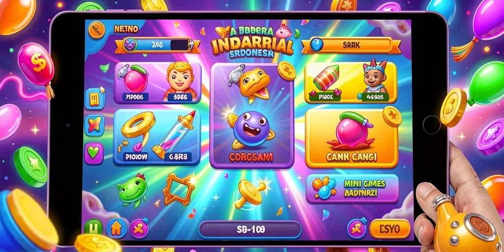 Tampilan antarmuka utama LUCKYBEST yang menarik.
