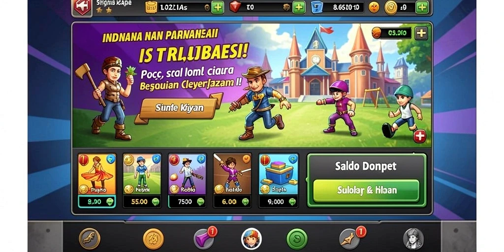 Tampilan awal game yang menarik dan intuitif.